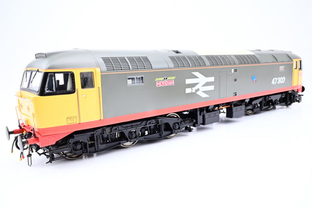 Heljan O Gauge Railfreight Red Stripe Class 47 No.47302 'Meridian' - DCC Sound, Boxed