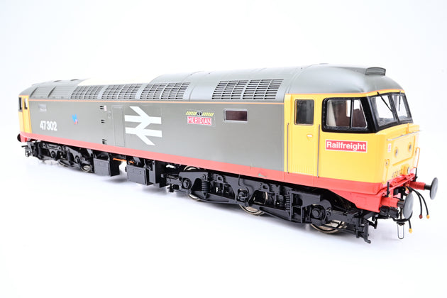 Heljan O Gauge Railfreight Red Stripe Class 47 No.47302 'Meridian' - DCC Sound, Boxed