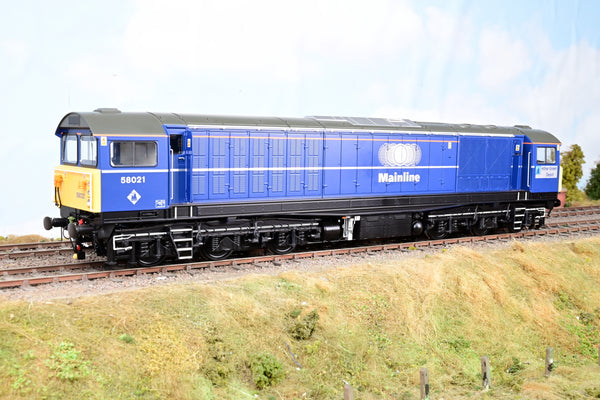 Heljan O Gauge Mainline Blue Class 58 No.58021 - DCC Sound, Boxed