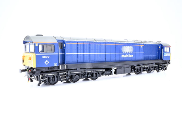 Heljan O Gauge Mainline Blue Class 58 No.58021 - DCC Sound, Boxed