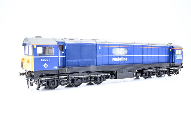 Heljan O Gauge Mainline Blue Class 58 No.58021 - DCC Sound, Boxed