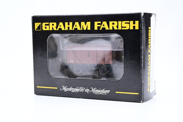 Graham Farish N Gauge 373-726 10 Ton Insulated Box Van Planked Sides BR Bauxite No.B755180 - Boxed