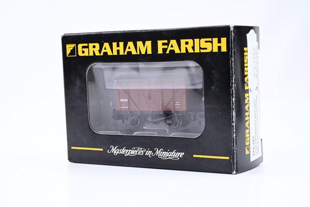 Graham Farish N Gauge 373-701 12 Ton Ventilated Box Van Planked Sides BR Bauxite Branded Margarine No.B762318 - Boxed