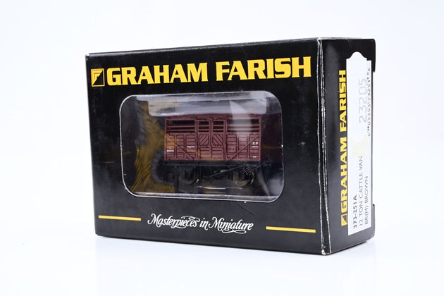 Graham Farish N Gauge 373-251A 12 Ton Cattle Van BR(M) Brown No.B891419 - Boxed