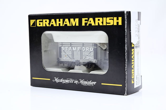 Graham Farish N Gauge 377-202 8 Plank Wagon w/ Coke Rail 'Stamford' No.101 - Boxed