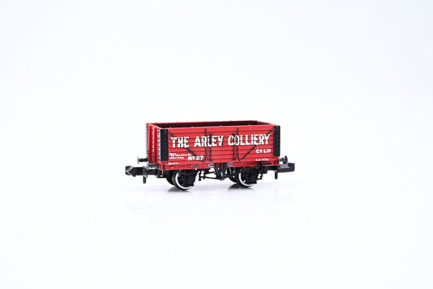 Graham Farish N Gauge 377-081Z 'The Arley Colliery' 7 Plank Wagon Fixed Ends No.27 - Boxed