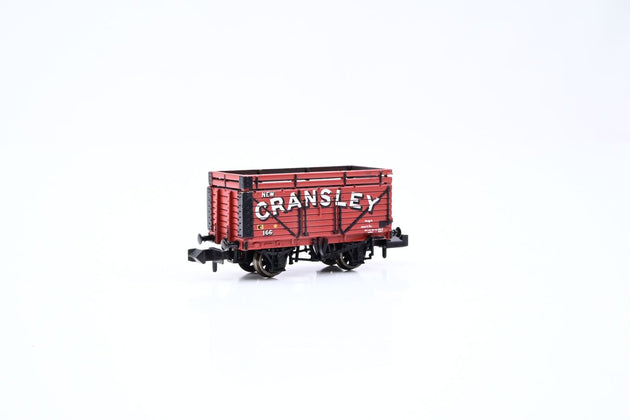 Graham Farish N Gauge 377-175 7 Plank Wagon w/ Coke Rail 'New Cransley' No.166 - Boxed