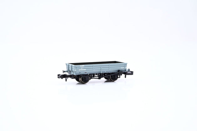 Graham Farish N Gauge 377-502 RCH 3 Plank Wagon LMS Grey No.473449 - Boxed