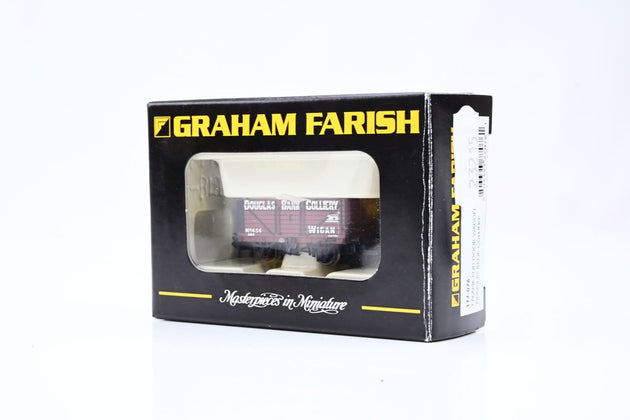 Graham Farish N Gauge 377-076 7 Plank End Door Wagon 'Douglas Bank Colliery' No.454 - Boxed