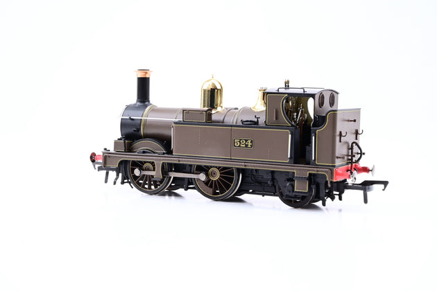 Dapol OO Gauge 4S-517-002 Class 0-4-2T Lined Chocolate Closed Cab No.524 - Boxed