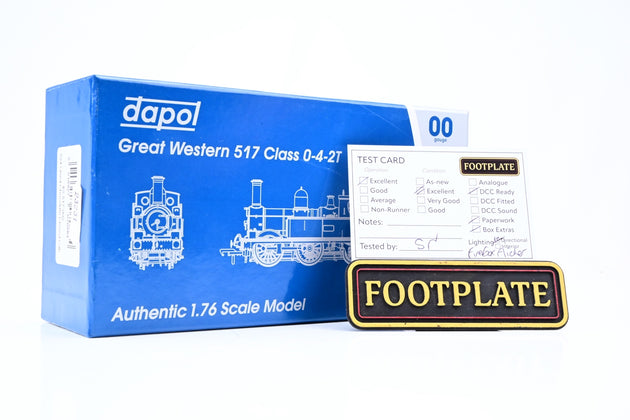 Dapol OO Gauge 4S-517-002 Class 0-4-2T Lined Chocolate Closed Cab No.524 - Boxed