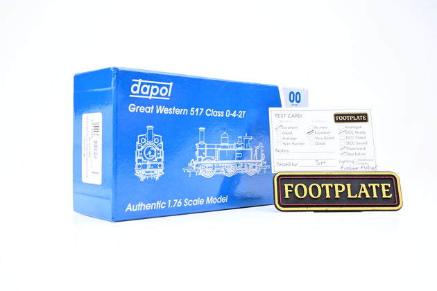 Dapol OO Gauge 4S-517-004 517 Class 0-4-2T GW Green Closed Cab No.523 - Boxed