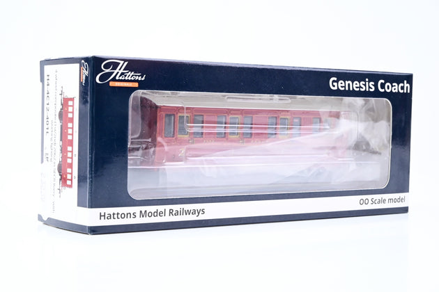 Hattons OO Gauge H4-4C12-401L 4 Wheel Composite (1st/2nd) SECR Livery (Working Lights) No.2062 - Boxed