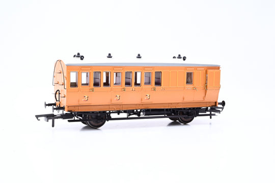 Hattons OO Gauge H4-4BT 1001A 4 Wheel Brake 3rd GER Chocolate Brown No.16 - Boxed