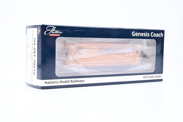 Hattons OO Gauge H4-4BT 1001A 4 Wheel Brake 3rd GER Chocolate Brown No.16 - Boxed