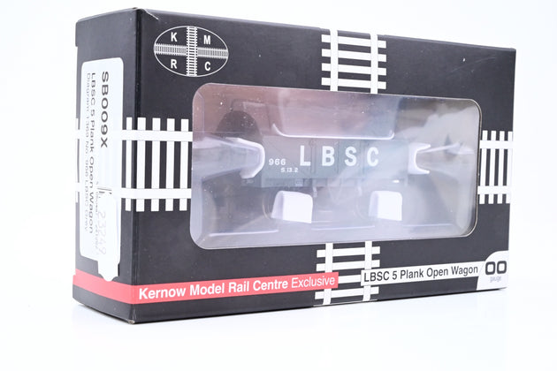 Kernow Model Rail Centre OO Gauge SB009X LBSC 5 Plank Open Wagon LBSC Grey No.966 - Boxed