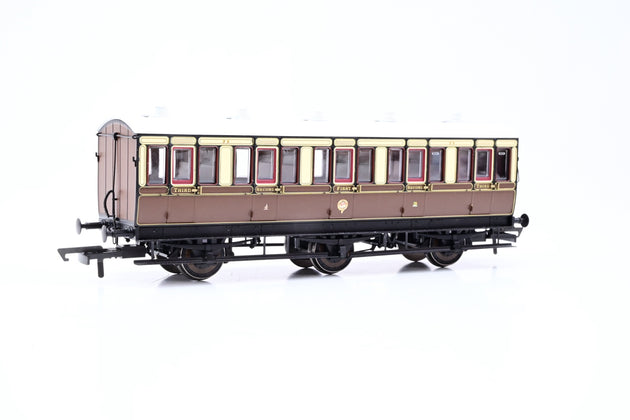 Hattons OO Gauge H4-46Pack-101 4 Coaches (4BT, 4T, 6C123, 6BT) in GWR Chocolate & Cream - Boxed