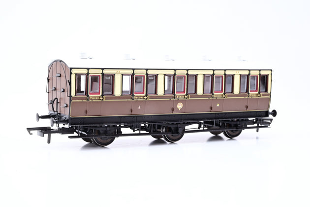 Hattons OO Gauge H4-46Pack-101 4 Coaches (4BT, 4T, 6C123, 6BT) in GWR Chocolate & Cream - Boxed