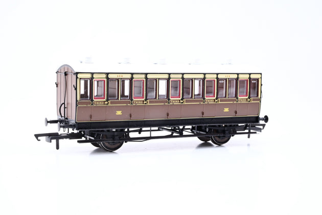 Hattons OO Gauge H4-46Pack-101 4 Coaches (4BT, 4T, 6C123, 6BT) in GWR Chocolate & Cream - Boxed