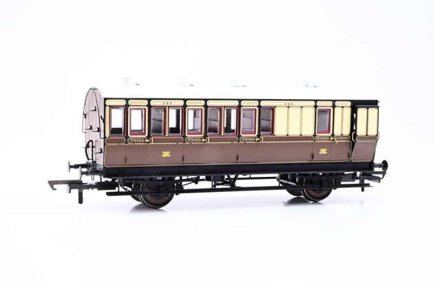 Hattons OO Gauge H4-46Pack-101 4 Coaches (4BT, 4T, 6C123, 6BT) in GWR Chocolate & Cream - Boxed