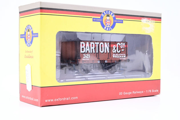 Oxford Rail OO Gauge OR76MW7020 7 Plank Wagon Barton and Co No.321 - Boxed
