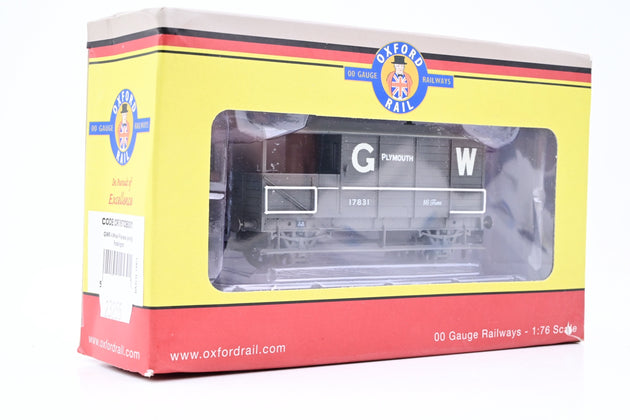 Oxford Rail OO Gauge OR76TOB001 GWR 4 Wheel Planked (early) 'Plymouth' No.17831 - Boxed
