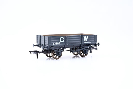 Rapido OO Gauge 925005 GWR 4 Plank GWR Grey (Large Lettering) No.63392 - Boxed