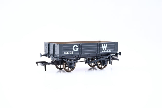 Rapido OO Gauge 925005 GWR 4 Plank GWR Grey (Large Lettering) No.63392 - Boxed