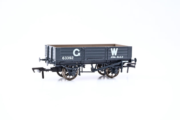 Rapido OO Gauge 925005 GWR 4 Plank GWR Grey (Large Lettering) No.63392 - Boxed