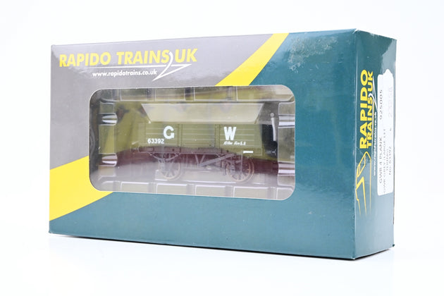 Rapido OO Gauge 925005 GWR 4 Plank GWR Grey (Large Lettering) No.63392 - Boxed