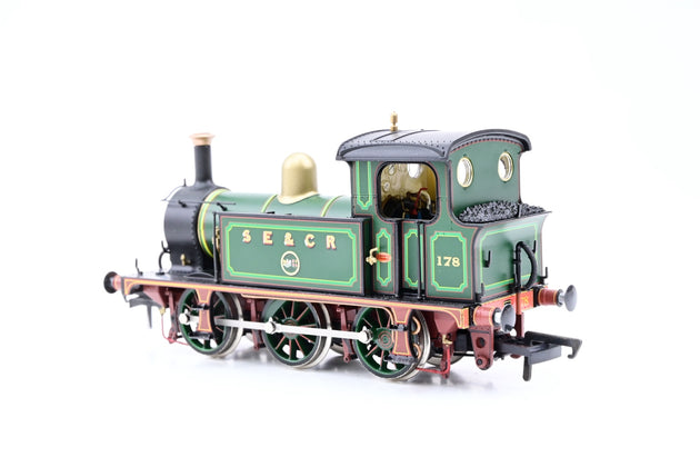Hattons OO Gauge H4-P-001 SECR P Class 0-6-0T SE&CR Full Lined Green (with brass) No.178 - Boxed