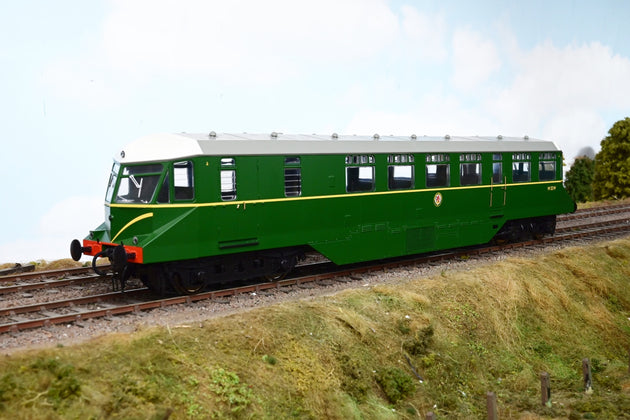 Heljan O Gauge 1904 BR Green ex-GWR Railcar - Boxed