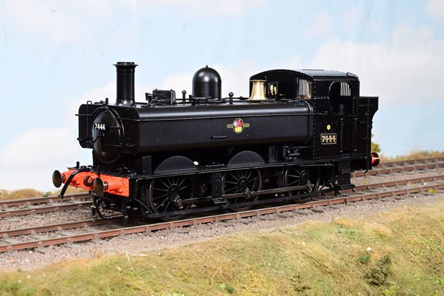 Dapol O Gauge 7S-025-002S Class 74xx Pannier BR Black Late Crest No.7444 - DCC Sound, Boxed