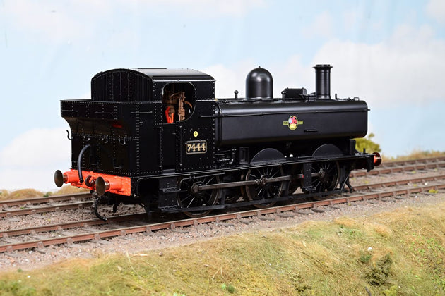 Dapol O Gauge 7S-025-002S Class 74xx Pannier BR Black Late Crest No.7444 - DCC Sound, Boxed