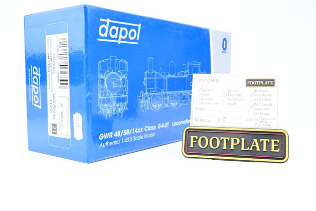 Dapol O Gauge 7S-006-022 14xx Class BR Early Crest Lined Green A/fitted Top Feed No.1444 - Boxed