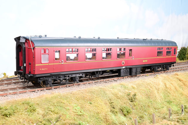 Heljan O Gauge 4941 BR Maroon Mk1 RMB Restaurant Miniature Buffet Coach No.M86293 - Boxed