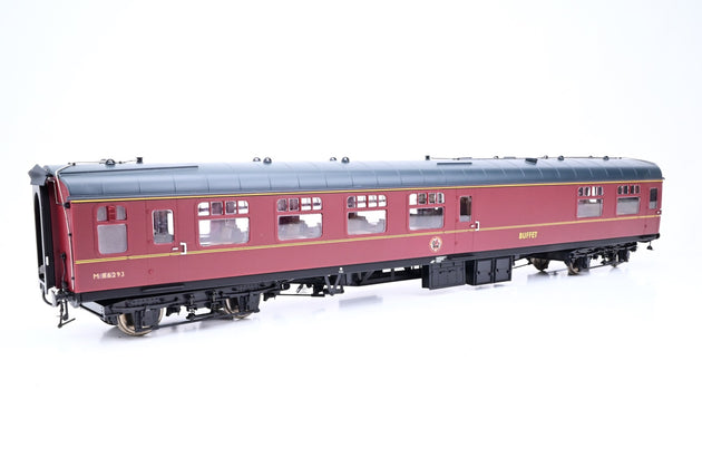 Heljan O Gauge 4941 BR Maroon Mk1 RMB Restaurant Miniature Buffet Coach No.M86293 - Boxed