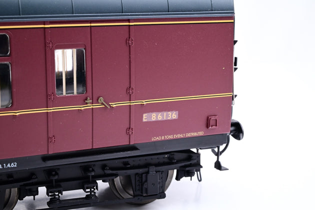 Heljan O Gauge 4951 BR Maroon Mk1 BG Full Brake Coach No.E86136 - Boxed