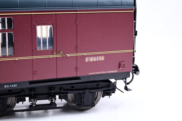 Heljan O Gauge 4951 BR Maroon Mk1 BG Full Brake Coach No.E86136 - Boxed