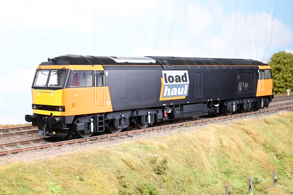 Heljan O Gauge 6001 Class 60 Locomotive Loadhaul Black Orange Unnumbered - DCC Sound, Boxed