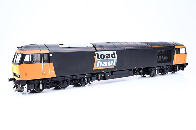Heljan O Gauge 6001 Class 60 Locomotive Loadhaul Black Orange Unnumbered - DCC Sound, Boxed