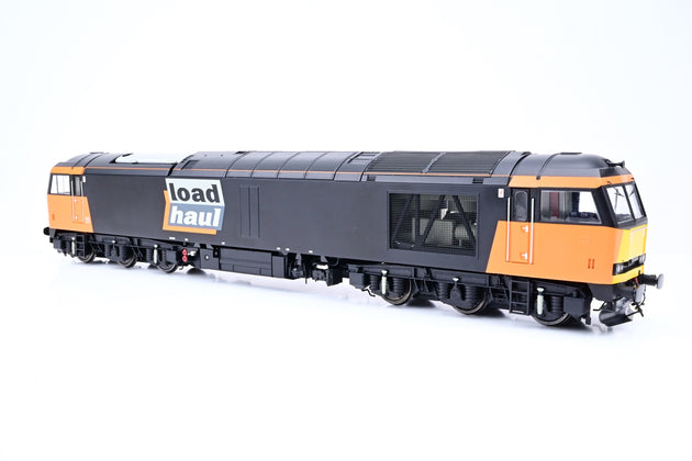 Heljan O Gauge 6001 Class 60 Locomotive Loadhaul Black Orange Unnumbered - DCC Sound, Boxed