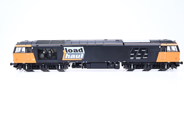 Heljan O Gauge 6001 Class 60 Locomotive Loadhaul Black Orange Unnumbered - DCC Sound, Boxed