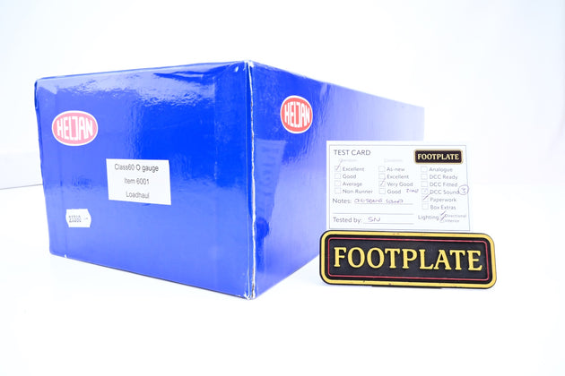 Heljan O Gauge 6001 Class 60 Locomotive Loadhaul Black Orange Unnumbered - DCC Sound, Boxed