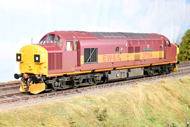Heljan 7mm O Gauge EW&S Maroon & Gold Class 37 No.37114 'City of Worcester' - Repaint, Boxed