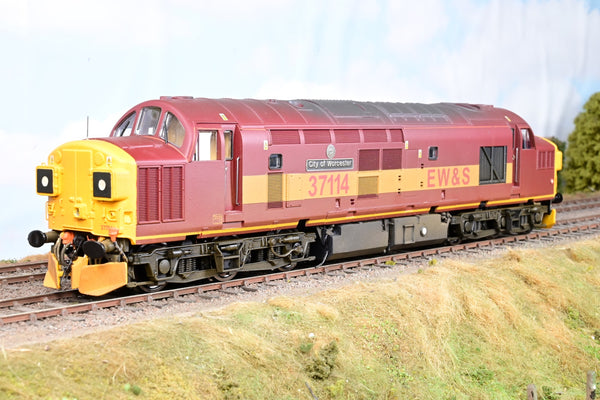 Heljan 7mm O Gauge EW&S Maroon & Gold Class 37 No.37114 'City of Worcester' - Repaint, Boxed