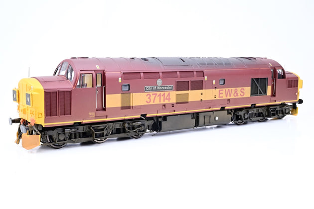 Heljan 7mm O Gauge EW&S Maroon & Gold Class 37 No.37114 'City of Worcester' - Repaint, Boxed