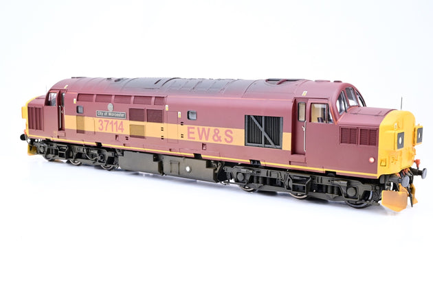 Heljan 7mm O Gauge EW&S Maroon & Gold Class 37 No.37114 'City of Worcester' - Repaint, Boxed