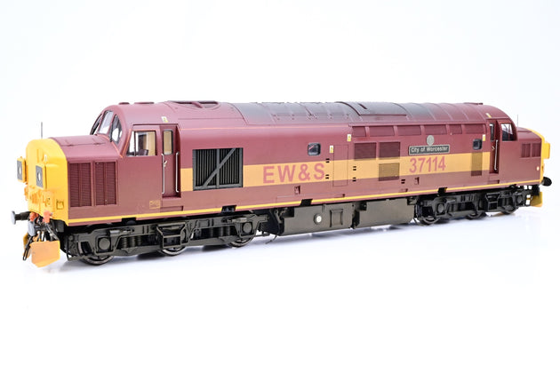 Heljan 7mm O Gauge EW&S Maroon & Gold Class 37 No.37114 'City of Worcester' - Repaint, Boxed