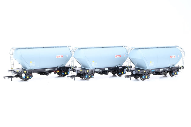 Accurascale OO Gauge ACC2020-STS-A Pack of 3 STS Grey PCA Cement Wagons No.10600, 10603 & 10611 - Boxed